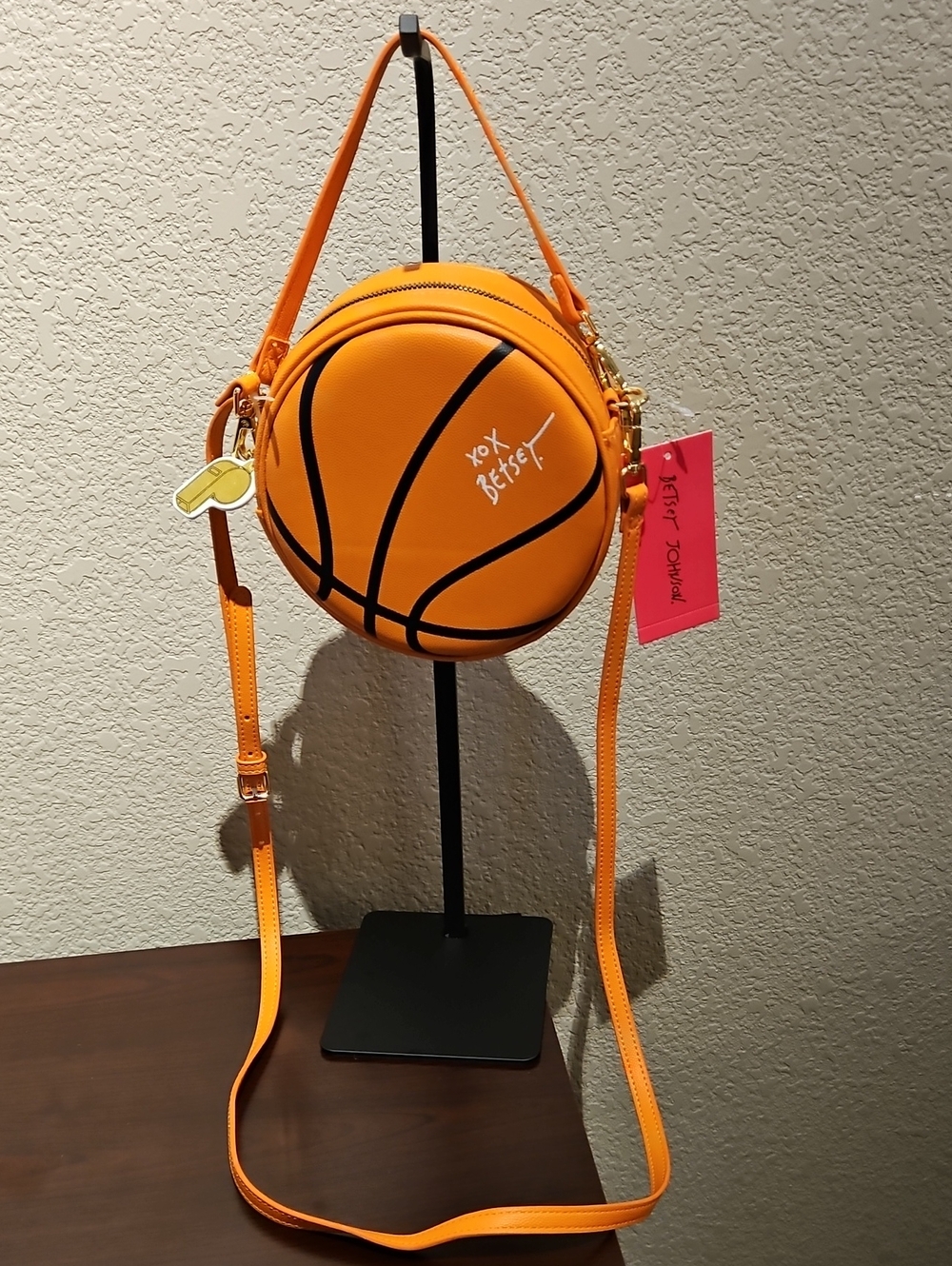 Betsey Johnson Orange Basketball Crossbody Purse - XOBALLER